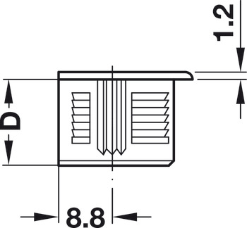 Verbindungsbolzen, Häfele Rafix S20, für Bohrloch-Ø 5 mm