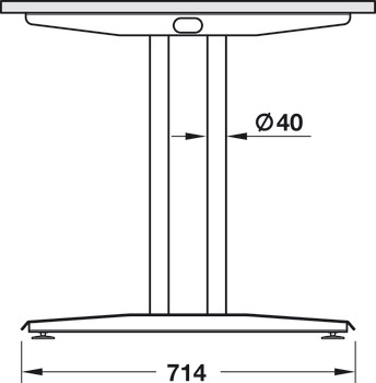 Tischgestell, rechteckig, Tischgestellsystem