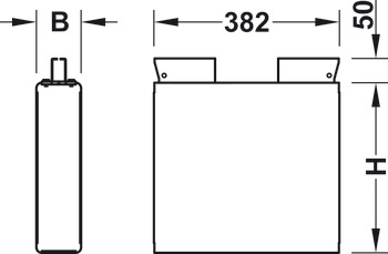 Computerhalter, für Tischgestelle Häfele Officys TE651 Pro, TH321, TF221, TF241