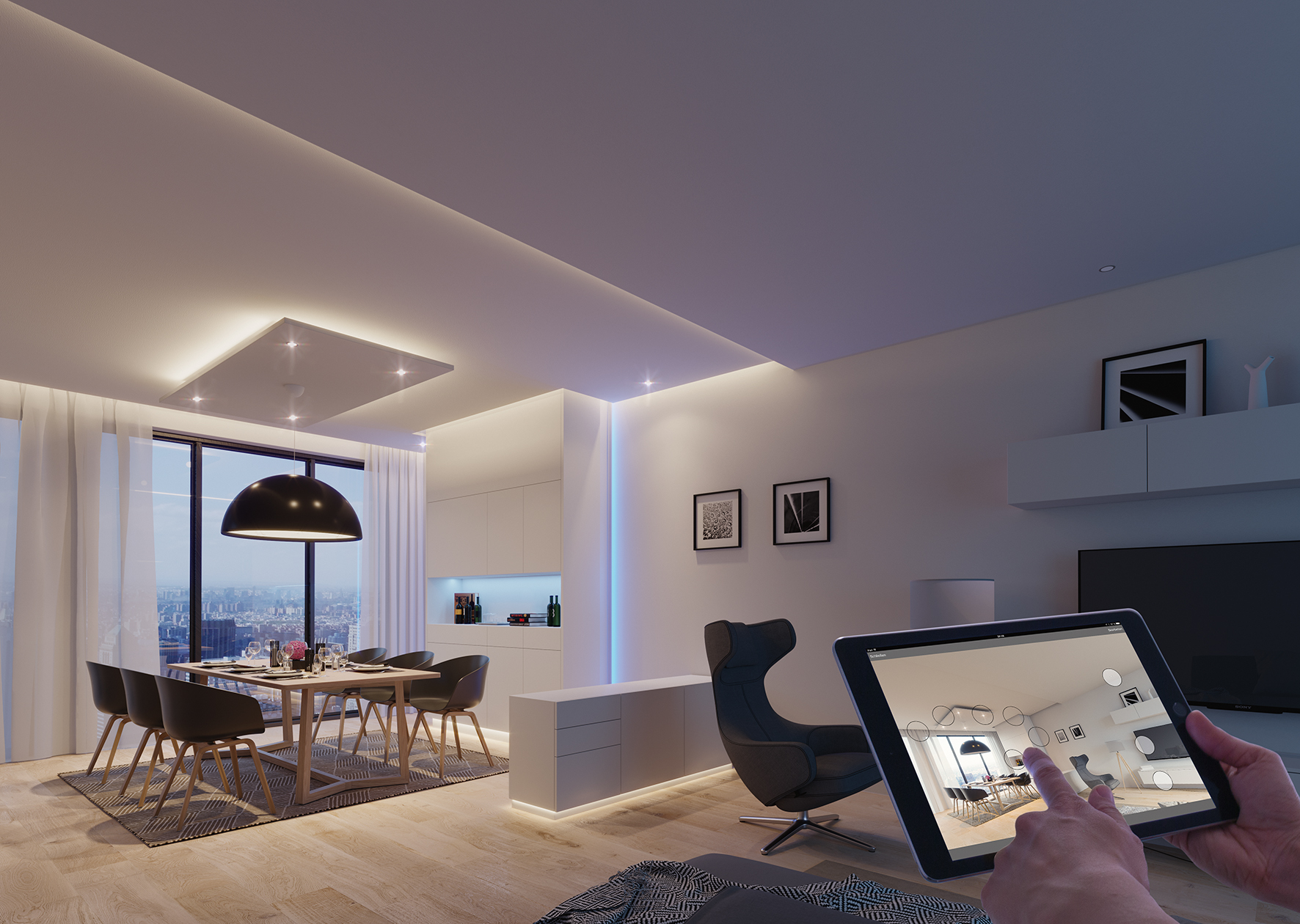 Das Loox LED-Leuchtensystem wird mit einem Update vieler Produkte und der Häfele Connect-App zum Türöffner für die smarte Welt der Möbel und Räume.