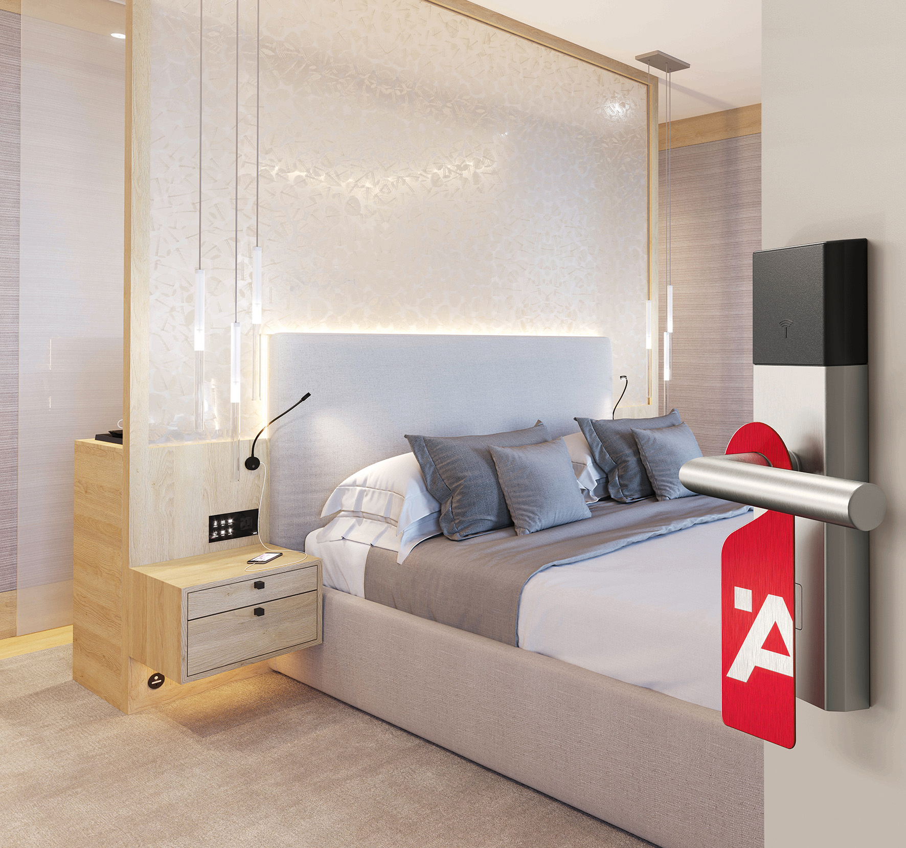 One Room, one Face – one Style. Häfele schafft mit seinem über 200 Produkte umfassenden, international verfügbaren Hotelsortiment optimale Voraussetzungen für die zielgruppengerechte Ausstattung von Hotelzimmern.