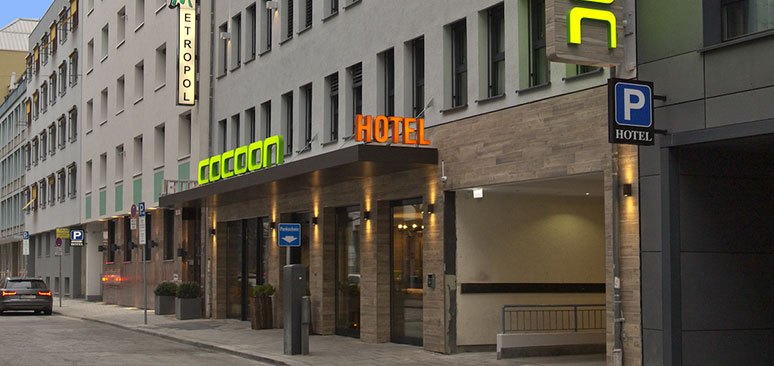 Am Hauptbahnhof in München liegt eines von inzwischen drei Cocoon Hotels.