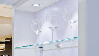 Glaskantenleuchte, Häfele Loox LED 2019, Edelstahl ,12 V