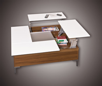 Tischplatten-Hochschwenkbeschlag, Häfele Tavoflex, mit integrierter Schließdämpfung