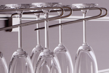Glashalter, zum Einhängen von Gläsern, für Wandsystem  Labos