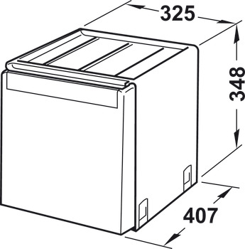 Doppel-Abfallsammler, 2 x 14 Liter, Franke Cube 40