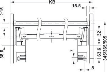 Doppel- und Dreifach-Abfallsammler, für Blum Tandembox XL, 2 x 25 Liter / 2 x 35 Liter / 3 x 25 Liter / 3 x 35 Liter