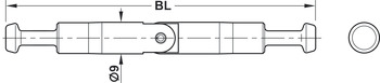 Doppelbolzen, System Häfele Maxifix, mit Gelenk, für Zwillingsanschlag