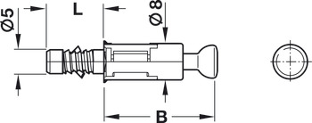 Spreizbolzen, C100, System Minifix®, für Bohrloch-⌀ 5 mm