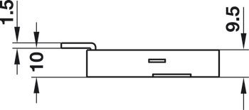 Aufschraub-Riegelschloss, mit Zuhaltung, Dornmaß 15 oder 30 mm