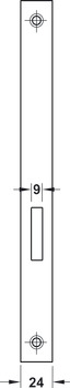 Riegel-Einsteckschloss, für Drehtüren, Startec, Profilzylinder, Dornmaß 55 mm
