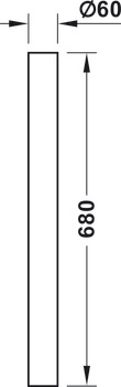 Tischsäule, Höhe 703–1063 mm