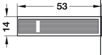 Längsadapterplatte, für Türdämpfer Smove, mit Positionierhilfe