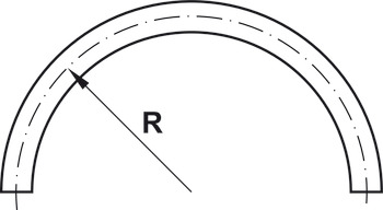 Rohr, gebogen, Edelstahl, Biegung 180°, Rohrsteck-System rund