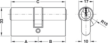 Doppelzylinder, Typ 01, Schließanlage Winkhaus, System VS und X-Tra