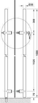 Türgriff, Edelstahl, Startec Modell PH 2139, abschließbar