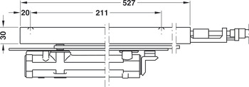 Türschließer, Dormakaba ITS 96 GSR-EMF 2, verdeckt liegend, mit elektromechanischer Feststellung, für 2-flügelige Türen, EN 3–6