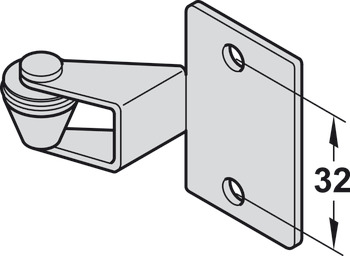 Abstandrolle, zum Schrauben an innere Tür, für max. 21 mm Türstärke