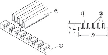 Eckverbinder, für Z-Rahmenprofil Lüftungsgitter Aluminium, individuell zusammensteckbar