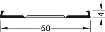 Abdeckung, mit Streuscheibe für Profilsystem 5190
