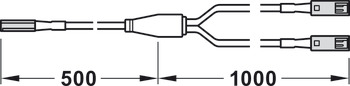 Verlängerungsleitung, Häfele Loox5 24 V 2-pol. (monochrom)