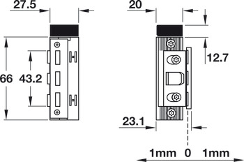 Elektro-Türöffner, EffEff, Modell 143 Standrad für Feuerschutztüren