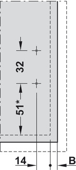 Schubkasten-Garnitur, Legrabox pure, Zargenhöhe 90 mm, Systemhöhe M, mit Korpusschiene Blumotion