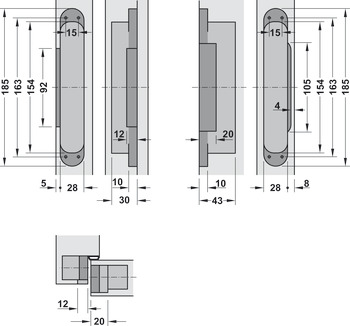 Türband, Simonswerk TECTUS TE 541 3D FVZ, für ungefälzte Türen bis 100 kg