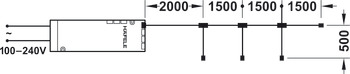 Verlängerungsleitung, für Häfele Loox 24 V 2-pol. (monochrom)