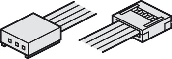 Zuleitung mit Clip, für Häfele Loox LED-Band 12 V 10 mm 4-pol. (RGB)