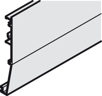 Clipblende, für Glastüren Höhe 105 mm