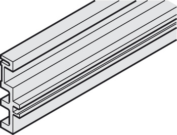 Distanzschiene, ungebohrt, zur Wandmontage der Combi-Laufschiene, 11 x 36 mm (B x H)