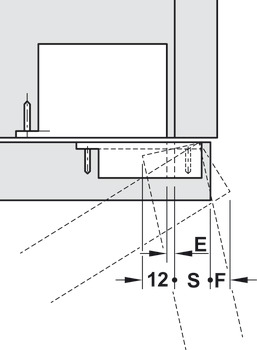Spezialscharnier, für Holzdicken von 18 mm bis 32 mm