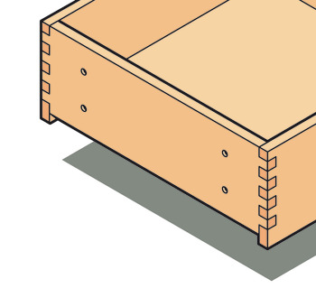 Komplettschubkasten, zur Verwendung mit vormontierten Blenden, Holzschubkasten mit Führung, Service+ Maßgeschneidert