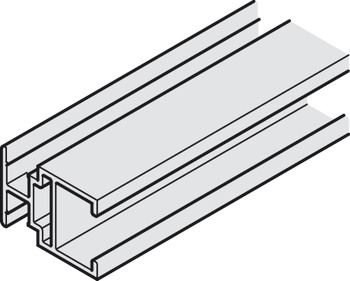 Aluminiumrahmenprofil, horizontal, mittig