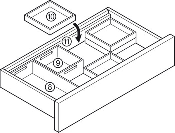 Box 1, Schubkasteneinteilung universell, flexibel