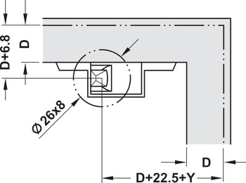 Druckschnäpper, Duomatic Push, 1-fach, mit Verstelladapter