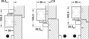 Obentürschließer, Geze TS 3000 V, mit Abdeckkappe und Feststelleinheit, EN 1–4