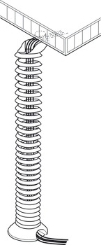 Kabelführung, Spiralenform