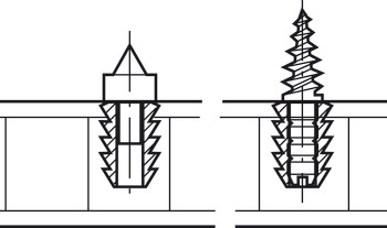 Druckknopfverbinder, zum Einpressen, für Bohrtiefe 12,5/13,5 mm, Stahl/Polyamid