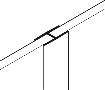 Rückwand-Verbindungsprofil, für Rückwanddicke 4–5 mm