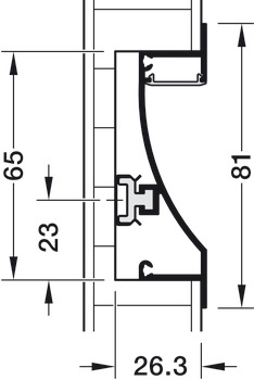 Montagesockel, für Profil 5103