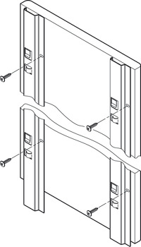 Einhängeprofil senkrecht, für Paneel-Montagesystem zum Einhängen