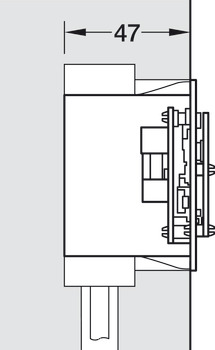 Wandterminal, Häfele Dialock WT 310, Fremdschalter Design ohne Rahmen, Maß Leserabdeckung: 55 x 55 mm