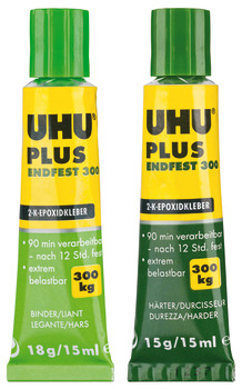 2-K-Klebstoff, Uhu-Plus endfest 300, auf Epoxidharz-Basis