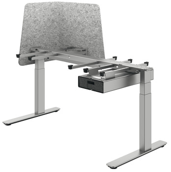 Tischgestell, Komplettset Häfele Officys TE651 Pro, mit Kabelkanal, Filzschubkasten und Eckblende