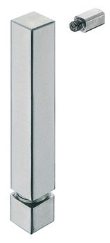 Relinghalter, Tablarreling-System, für Relingstange 8x8 mm, Eckstütze 90°