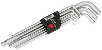 Sechskant-Kugelkopf Stiftschlüsselsatz, 9-teilig, im Kompakt-Halter, CV-Stahl