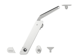 Hochklappbeschlag, Häfele Free flap H 1.5 – Kunststoff mit Metalltragarm, 1er-Set für einseitige Anwendung