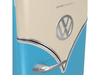 Kühlschrank, Gorenje OBRB 153 BL VW Bulli Edition Standkühlschrank Baby Blue